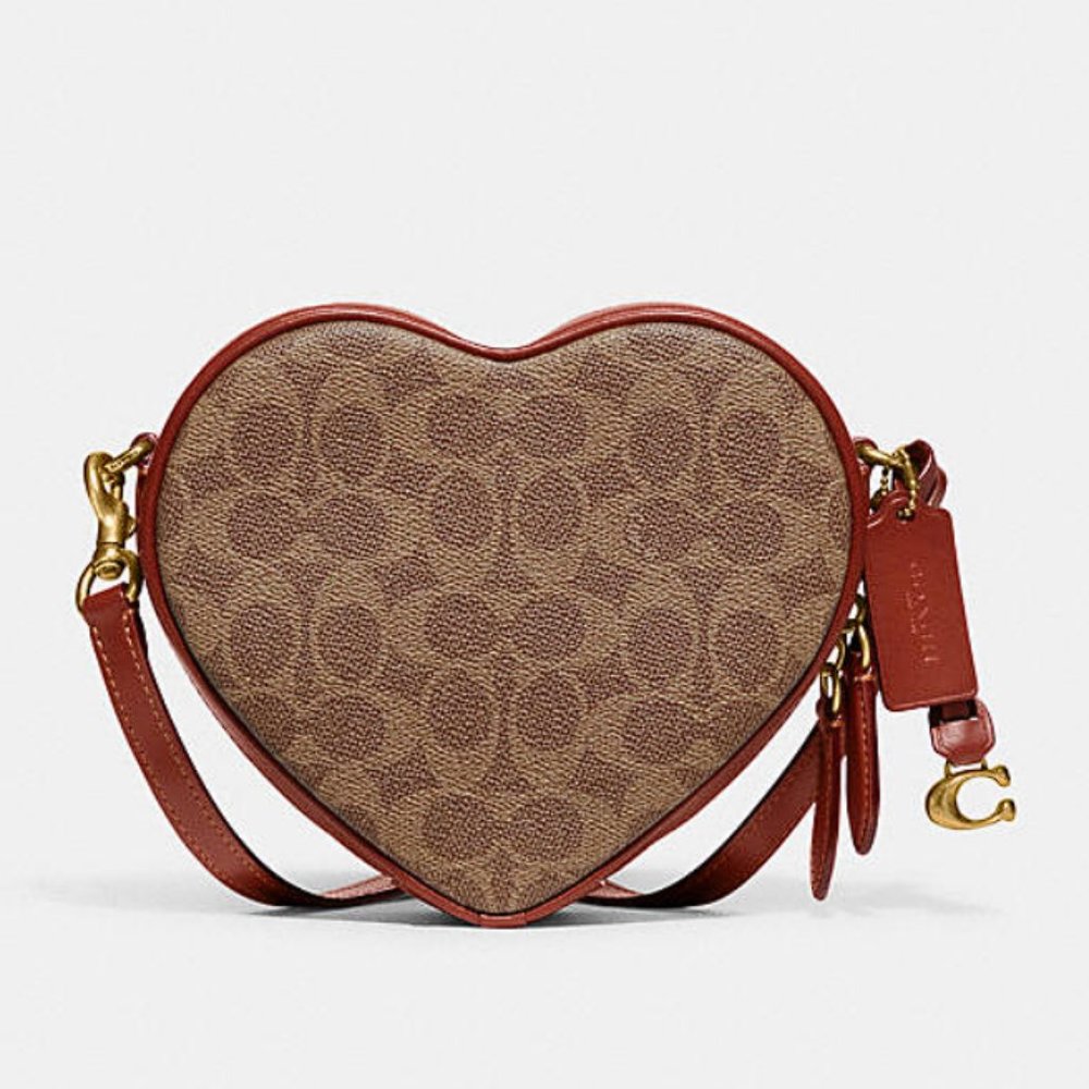 HEART CROSSBODY IN SIGNATURE CANVAS